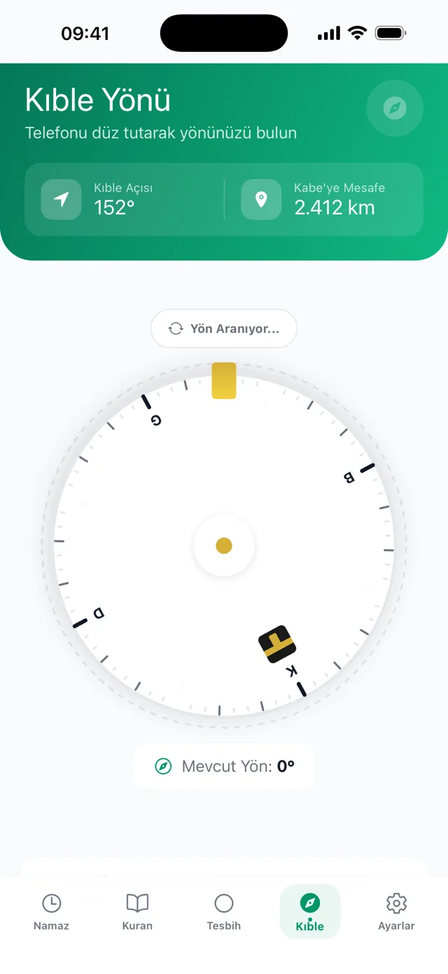 Kıble Yolu - Qibla Compass screen